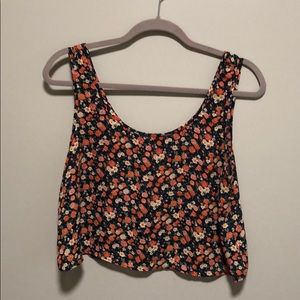 Forever 21 floral crop